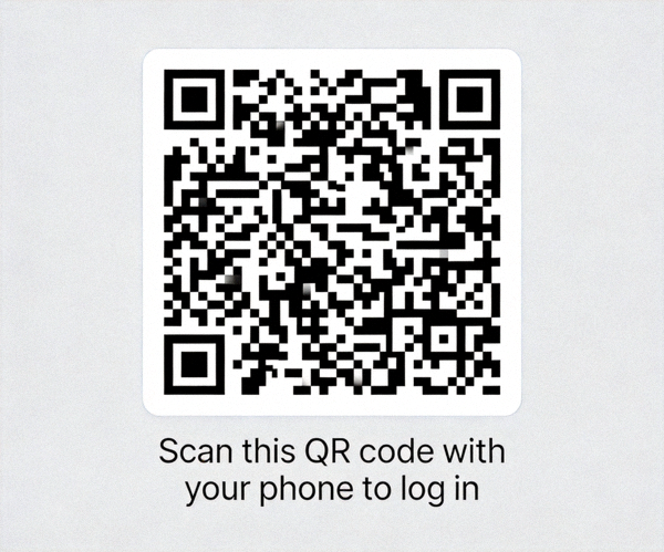 步骤三截图：Telegram Desktop登录界面，显示大型二维码等待手机扫描登录