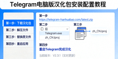 实时更新的Telegram电脑版汉化包安装配置教程界面截图